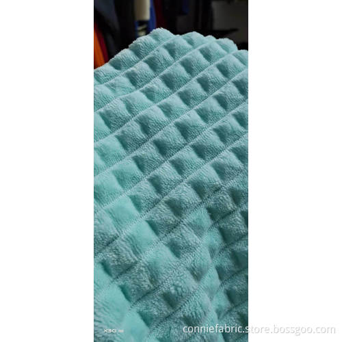 Tissu en flanelle Jacquard Jacquard 100% polyester